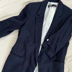 Zara 100% Linen Blazer New With Tags